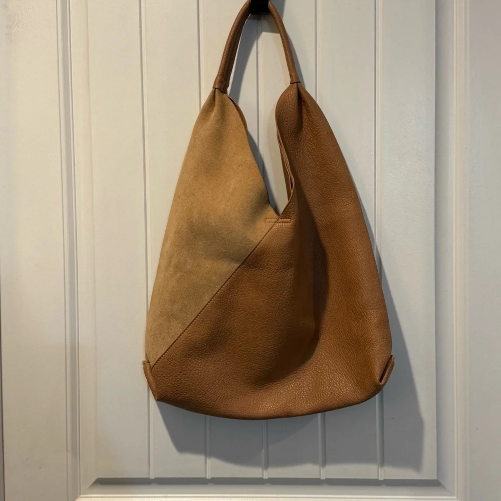 Shiraleah Two-Tone Leather Tote Bag